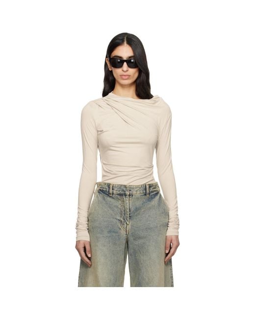 Entire studios Multicolor Off- Drape Top