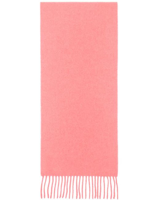 Acne Pink Fringed Scarf for men