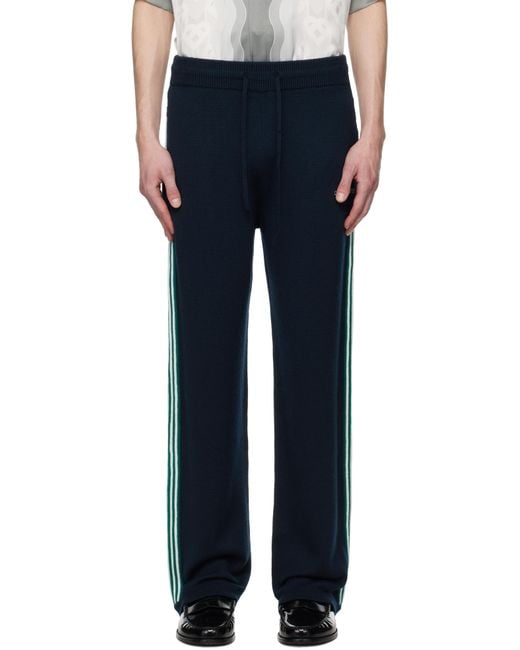 メンズ Casablanca ネイビー Tennis ニットパンツ Blue
