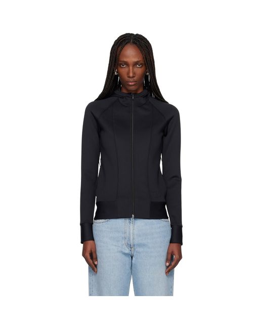 Valentino Black Embossed Logo Hoodie