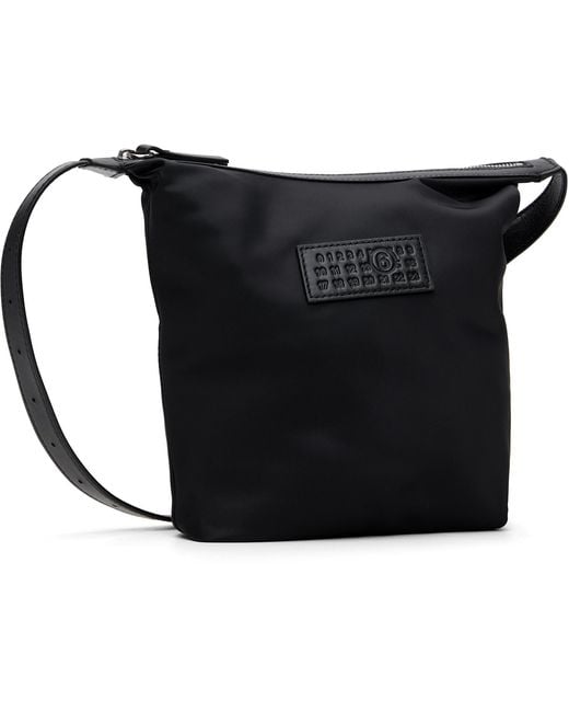 MM6 by Maison Margiela Black Logo Patch Pouch for men