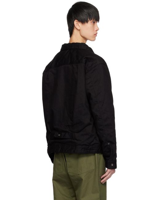 Engineered Garments Black Button Denim Jacket for men