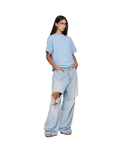 Balenciaga Blue Back Medium Fit T-Shirt