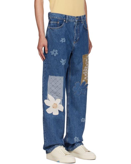 Axel Arigato Blue Zine Patchwork Jeans for Men Lyst