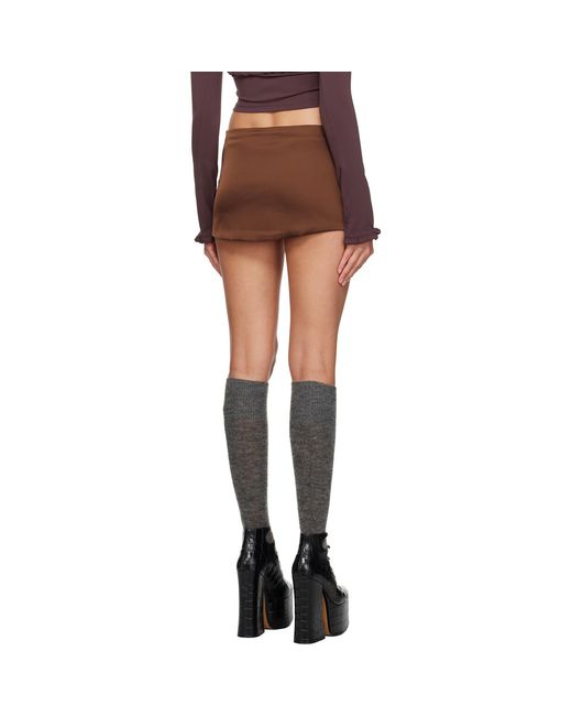 GUIZIO Black Zip Miniskirt