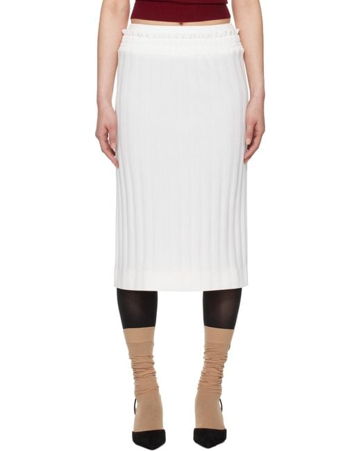 ShuShu/Tong ホワイト Waist Lace ミディアムスカート White