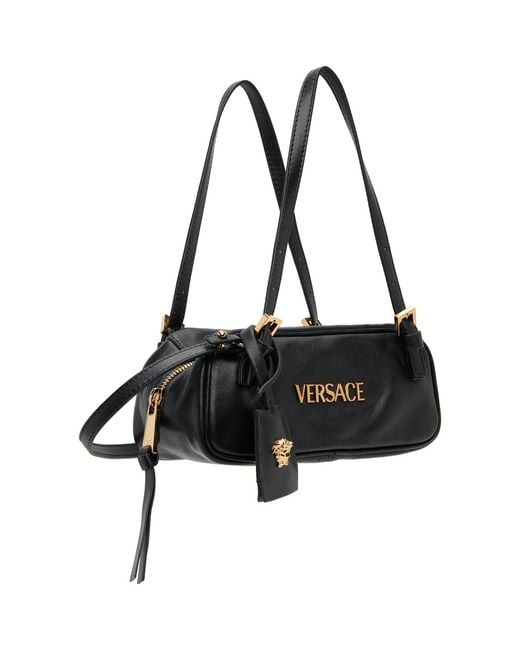 Versace Black Tag' Nappa Bowling Mini Bag