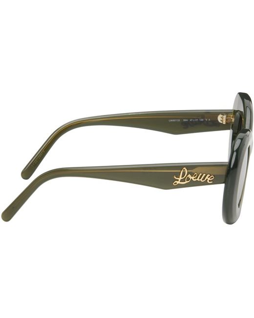 Loewe Black Green Wing Sunglasses for men