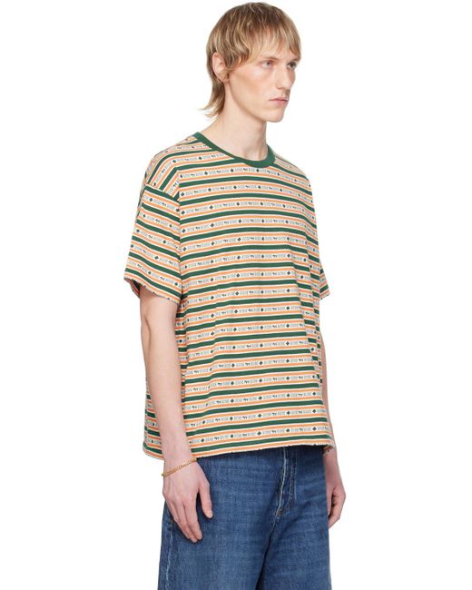 T-shirt vert à motif scottie en tricot jacquard Bode pour homme en coloris Black