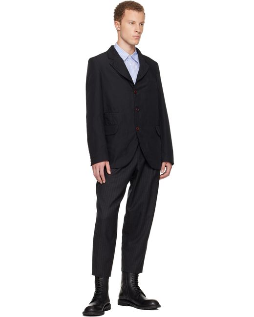 Comme des Garçons Black Serge Pinstripe Trousers for men