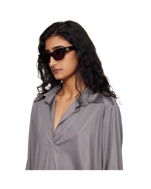 Gucci Black Low Nose Bridge Fit Sunglasses