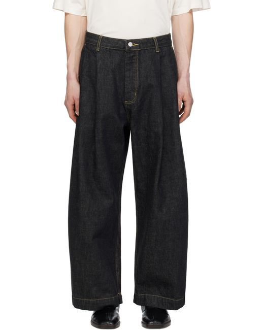 メンズ Studio Nicholson ブラック Puch ジーンズ Black