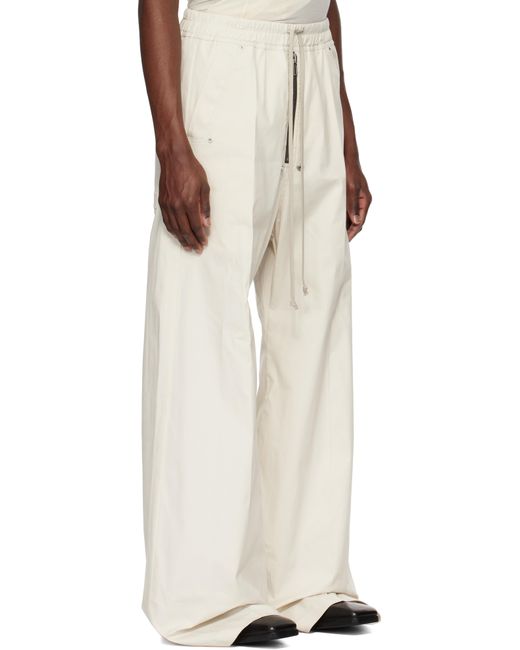 Rick Owens Natural Off- Hollywood Wide Bela Trousers for men