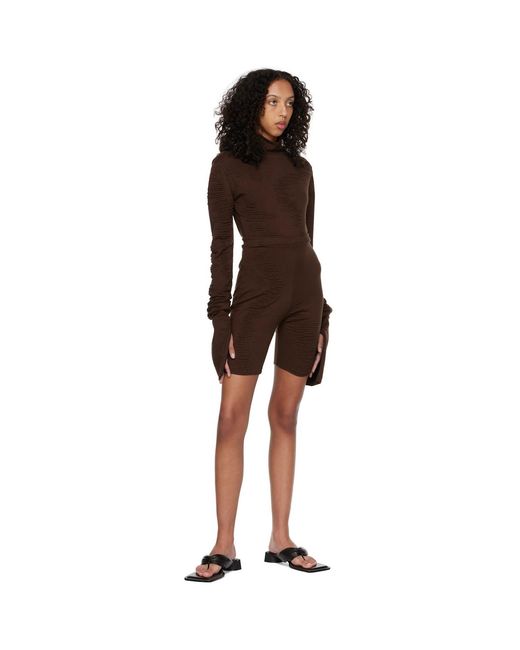 SELASI Brown Ssense Exclusive Kbn Knitwear Edition Bodysuit