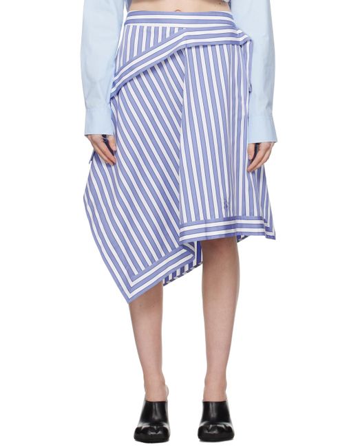 Mini-jupe mouchoir bleu et blanc J.W. Anderson en coloris Blue