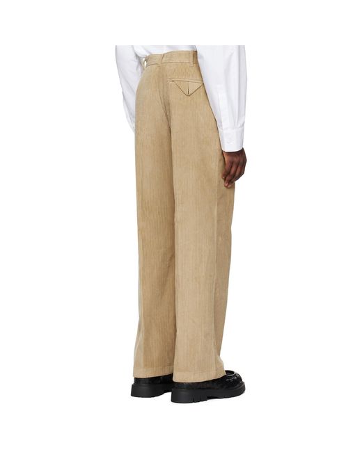 Bottega Veneta Natural Creased Trousers for men