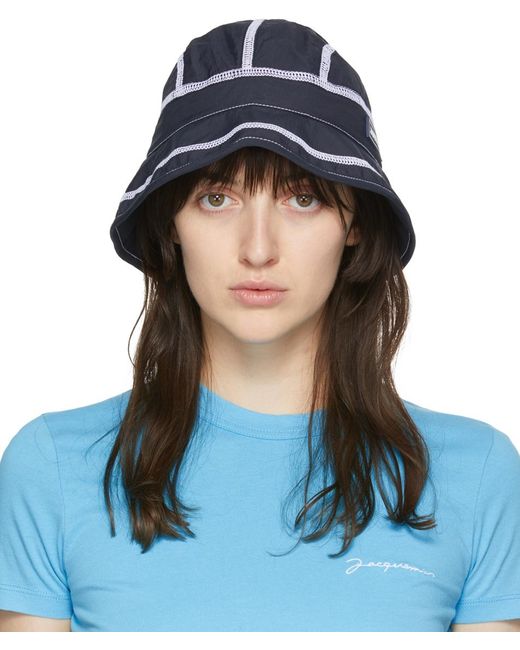 Jacquemus Synthetic 'le Bob Frescu' Bucket Hat in Navy (Blue) | Lyst UK
