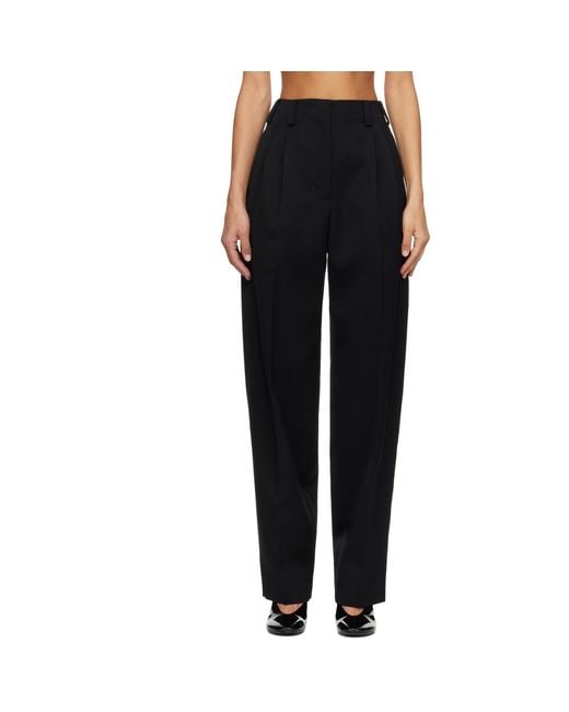 Givenchy Black Slashed Double Pleat Trousers