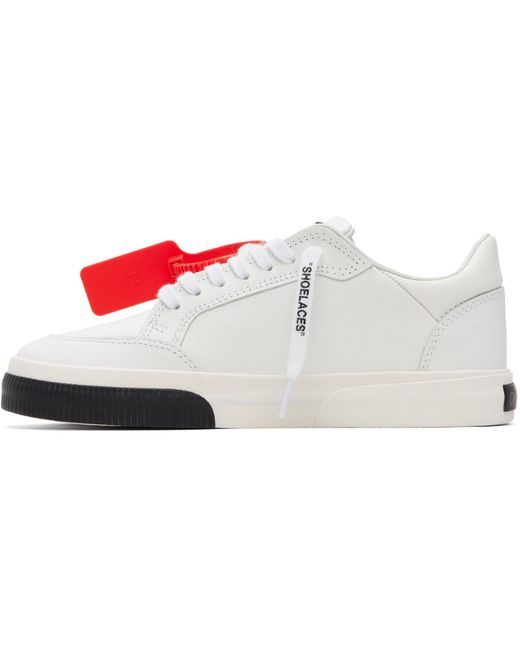 Off-White c/o Virgil Abloh Red Vulcanized Low Leather Sneakers for men