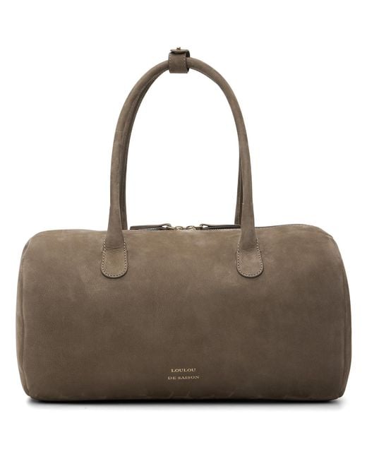 Loulou de Saison Brown Taupe Claus Cylindric Leather Bag