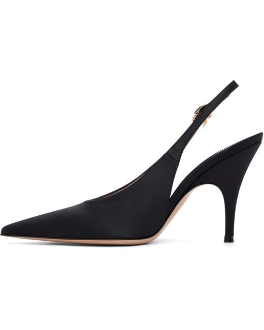 Gianvito Rossi Blue Sofia Sling Heels