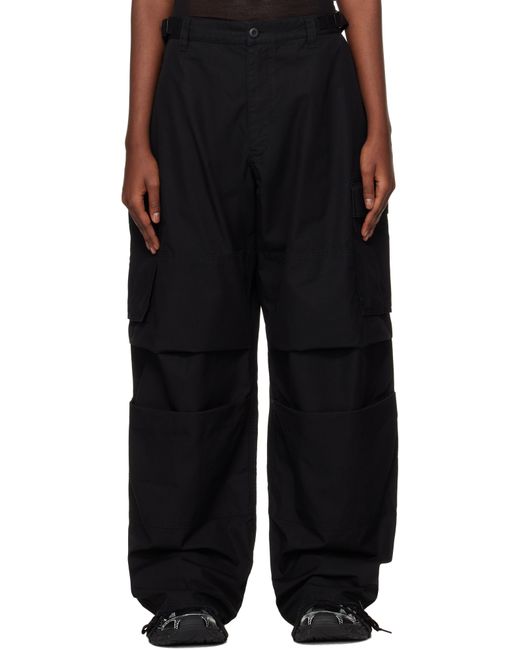 032c Black Overtime Cargo Pants