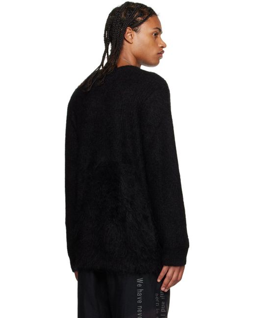 Yohji Yamamoto Black Hand-brushed Sweater for men