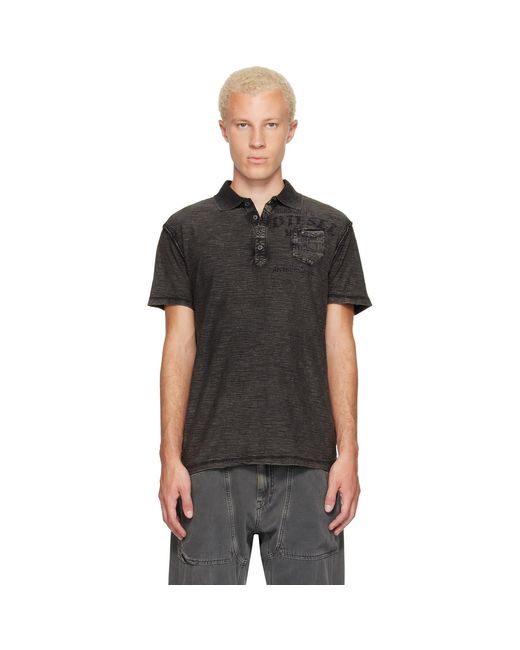 DIESEL Black T-Ardy Polo for men