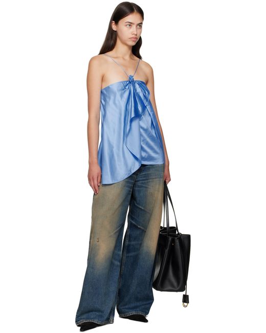 Acne Blue Satin Top