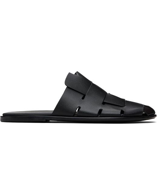 Hereu Black Dira Slim Slip-On Loafers for men