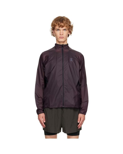 On Shoes Purple Zero Running Jacket for men