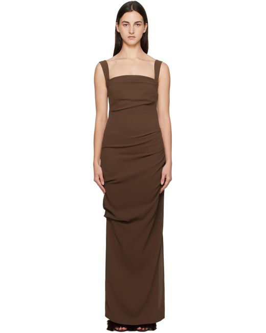 Robe Longue Raf Brune Paris Georgia en coloris Black