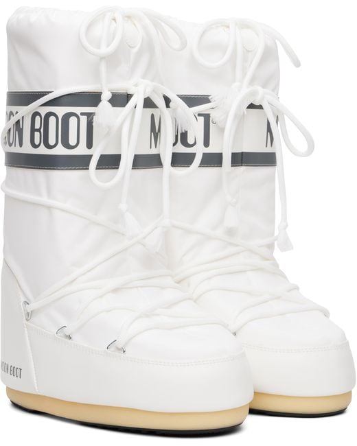 Moon Boot White Icon Nylon Boots for men