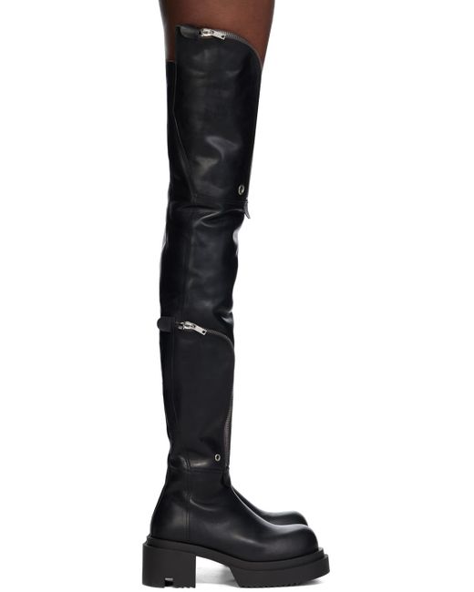 Rick Owens Black Bauhaus Wader Bogun Boots