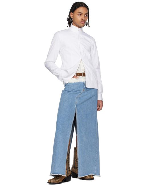 Dries Van Noten Ssense Exclusive Blue & White Jeans for men
