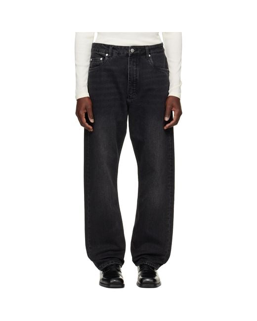 Studio Nicholson Black Riso Straight Leg Jeans for men