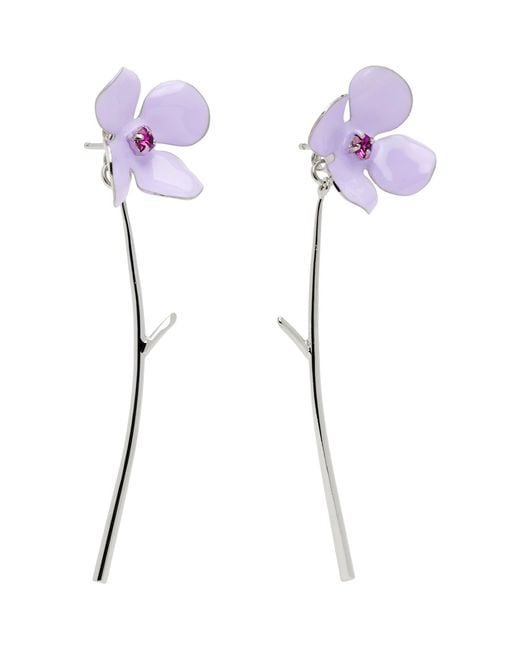 Marni White Flower Earrings