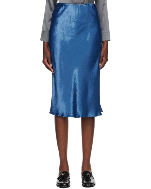 Max Mara Blue Alessio Midi Skirt
