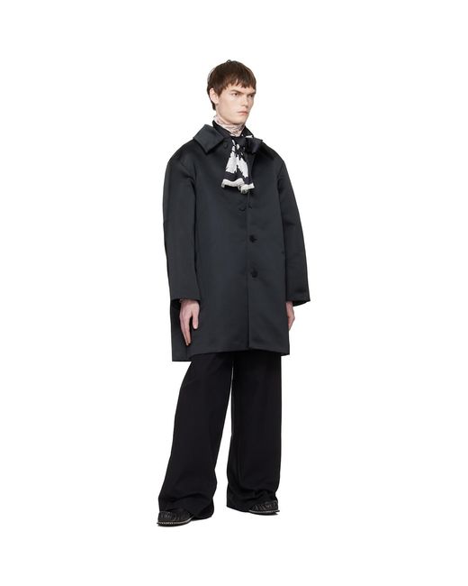 Dries Van Noten Black Floral Scarf for men
