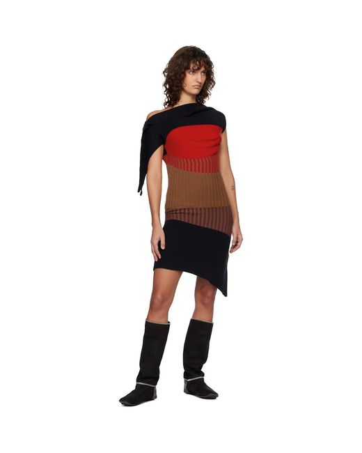 Kiko Kostadinov Black Lemoyne Knitted Midi Dress