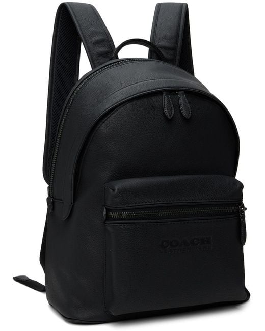 COACH Black Charter Backpack for men