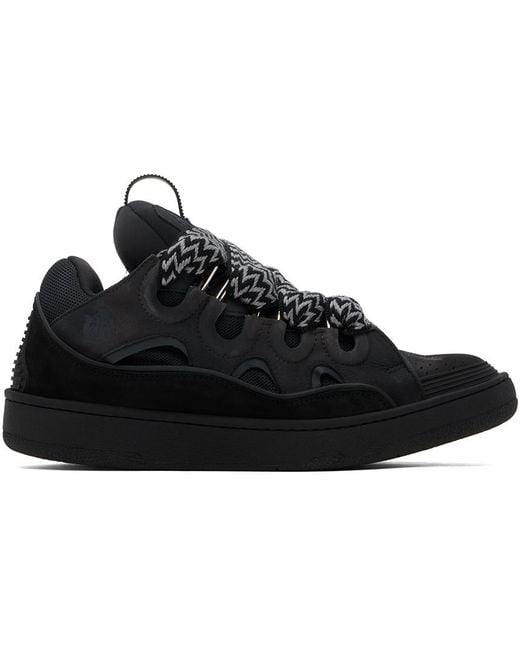 Lanvin Ssense Exclusive Curb Sneakers in Black | Lyst
