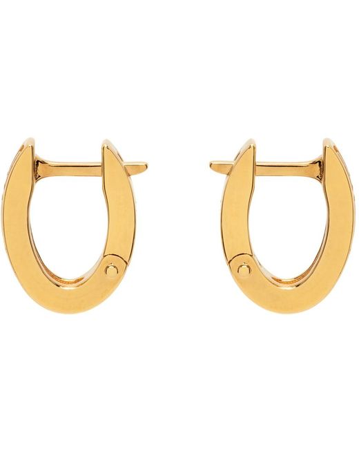 Versace Black Gold Greca Earrings for men