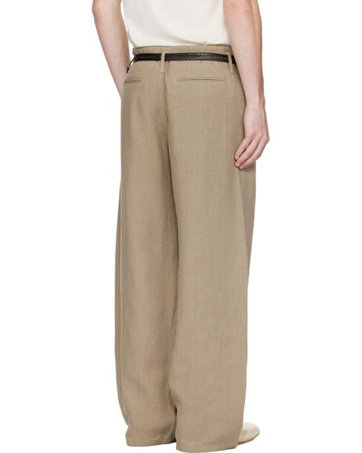 パンツ OUR LEGACY Emporio Armani CARICO TROUSER Our Legacy - Carico Trouser Oliva Pure Linen