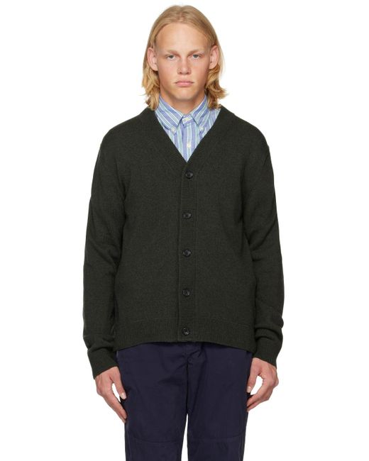 PS by Paul Smith Black Sports Stripe Cardigan for men