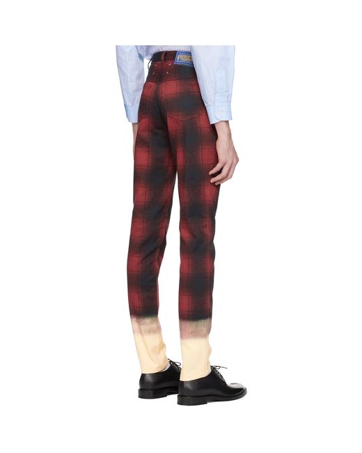 Maison Margiela Black & Red Skinny Jeans for men