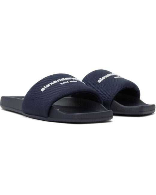 Alexander Wang ☆ネイビー AW プールスライド Alexander Wang ネイビー Aw プールスライド ブラック | Lyst