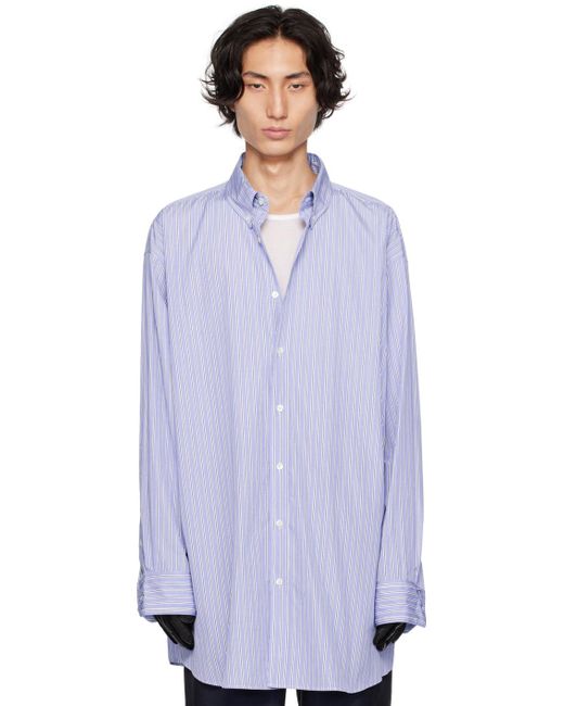 Maison Margiela Purple Blue Striped Shirt for men