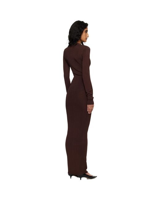 Entire studios Black Long Sleeve V Neck Maxi Dress