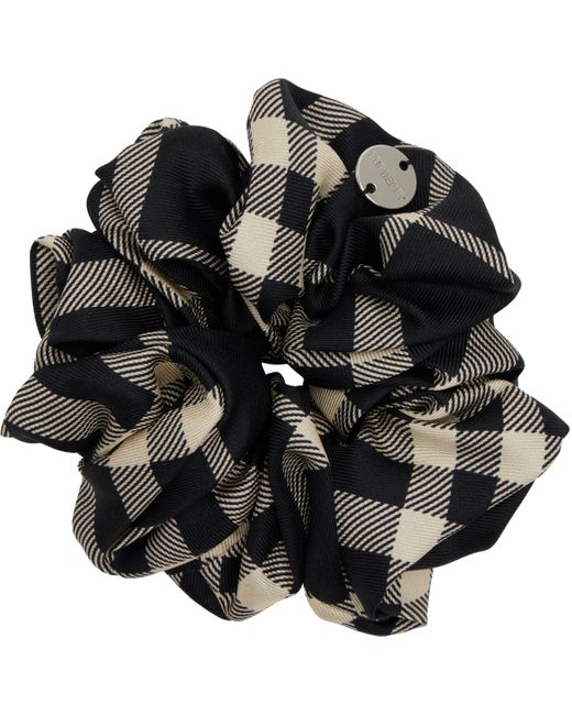 Burberry Black Check Silk Scrunchie
